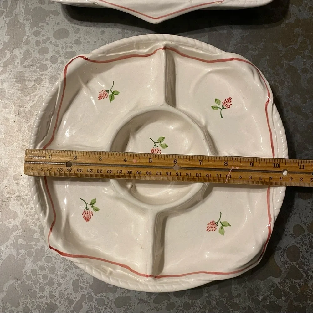 Vintage Stafford Original 1986 Serving Platters set of 2 Vintage Rose Dishes